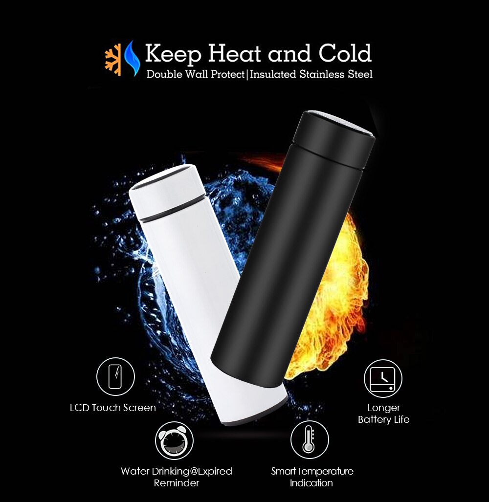 LED Temperature Display Thermos