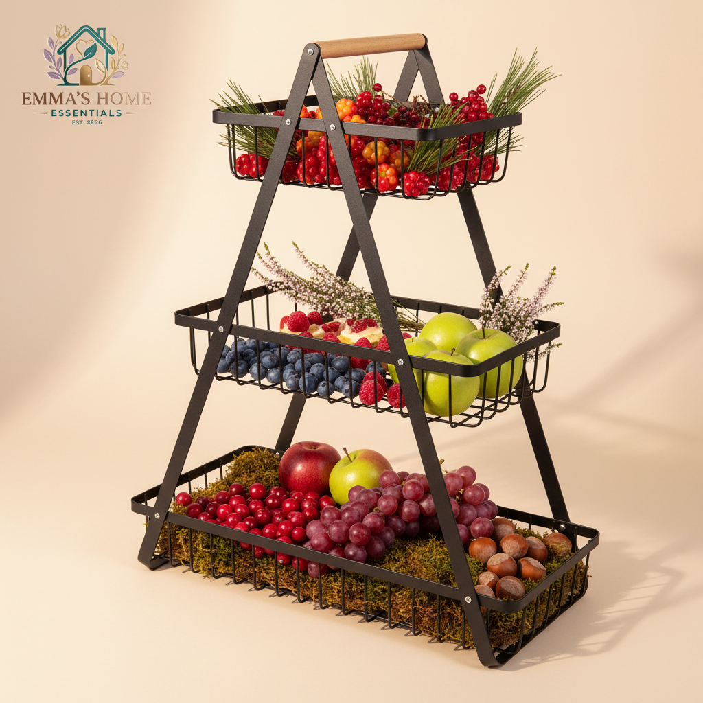 Nordic Fruit Basket con logo Emma's Home Essentials