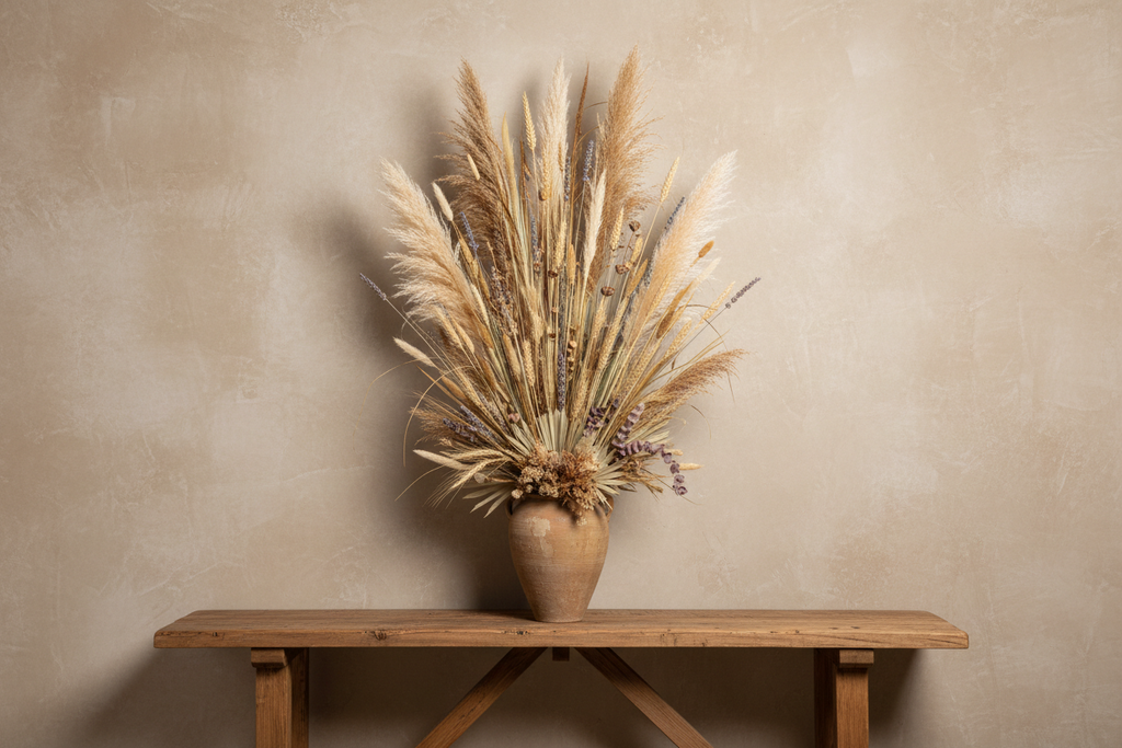 Natural Pampas Grass – 10 Stems 40" | Boho Home Decor