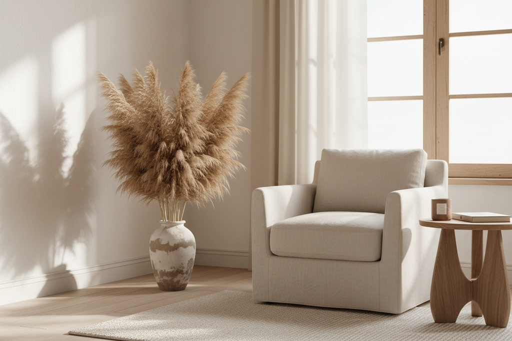 Natural Pampas Grass – 10 Stems 40" | Boho Home Decor